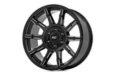 Rough Country 83 Series Wheel | One-Piece | Gloss Black | 20x9 | 6x5.5 | -12mm