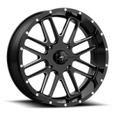 BANDIT UTV 22X7 4X156 G-BLK MILL 00MM