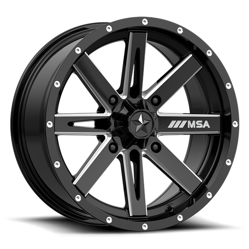 BOXER UTV 15X7 4X110 G-BLK MILL 10MM
