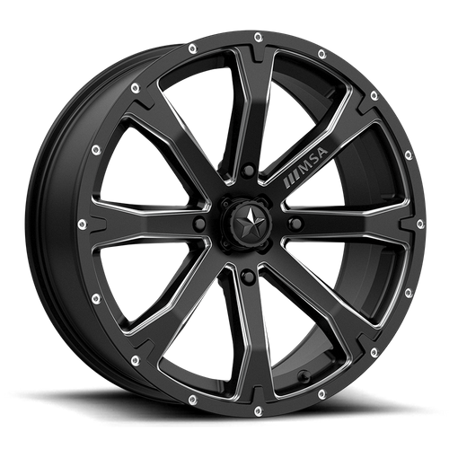 BOUNTY UTV 14X7 4X110 S-BLK MILL 10MM