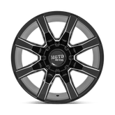 MO804 22X12 5X5.0/5.5 G-BLK MILL -44MM