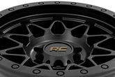Rough Country 78 Series Wheel | Simulated Beadlock | Black | 17x8.5 | 5x4.5 | +0mm