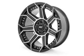 Rough Country 89 Series Wheel | One-Piece | Black Machined Gun Metal | 17x9 | 5x5 | -12mm