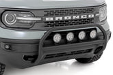 Nudge Bar | w/ Tow Hooks | 20 Inch BLK DRL Single Row LED | Ford Bronco Sport (21-24)