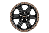 Rough Country 79 Series Wheel | One-Piece | Semi Gloss Black w/Bronze Ring | 18x9 | 6x5.5 |+18mm