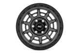 Rough Country 85 Series Wheel | Simulated Beadlock | Gunmetal Gray/Black | 17x9 | 5x4.5 | -12mm