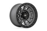 Rough Country 85 Series Wheel | One-Piece | Gunmetal Gray/Black | 15x8 | 5x5.5 | -19mm