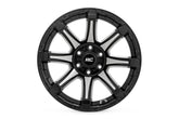 Rough Country 81 Series Wheel | One-Piece | Semi Gloss Black w/machined spokes | 20x9 | 8x180 | 0mm