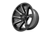 Rough Country 81 Series Wheel | One-Piece | Semi Gloss Black w/machined spokes | 20x9 | 5x150 | +18m