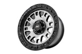 Rough Country 82 Series Wheel | One-Piece | Machined Semi Gloss Black | 15x8 | 5x4.5 | -19mm
