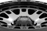 Rough Country 82 Series Wheel | One-Piece | Machined Semi Gloss Black | 17x9 | 5x4.5 | -12mm