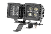 Quad LED Light Kit | Cowl Mount | 2" Black Pairs | Spot | Jeep Gladiator JT/Wrangler JL (18-26)