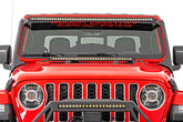 LED Light Kit | Windshield Mount | 50" BLK Single Row | Jeep Gladiator JT/Wrangler JL (18-26)
