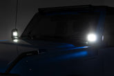 LED Light Kit | Ditch Mount |  2" Chrome Pair | Wide | Ford Bronco 4WD (21-26)
